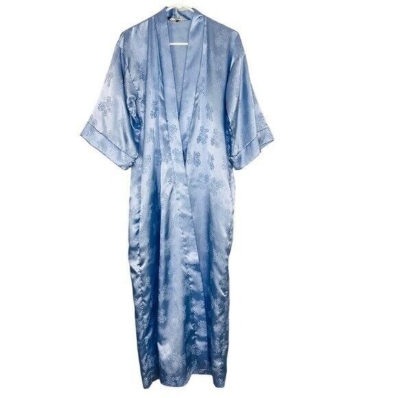 Christian Dior Lingerie Robe Brocade Floral Satin Sash Long Designer  Robe S/M - Picture 3 of 12